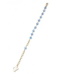 Crystal Bracelet - Light Blue - Metal Gold