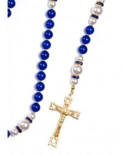 Deep Blue Jade, Pearls, Sterling Silver Gold Plated