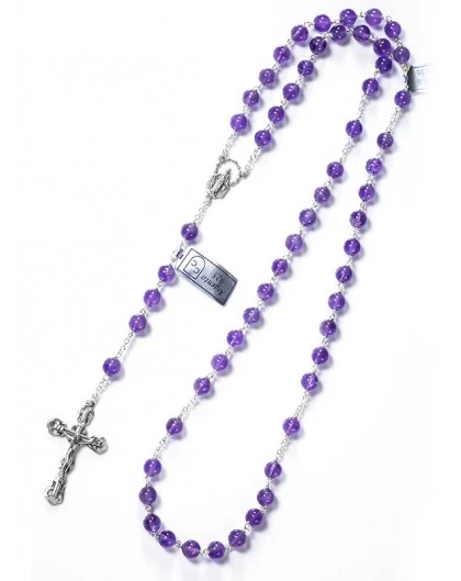 Amethyst Rosary 6mm Beads 2 Amethyst Rosary 6mm Beads - Image 2