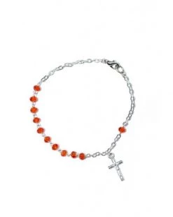 Red Crystal Rosary Bracelet Small