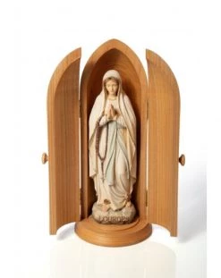 Big Lourdes Virgin Mary In A Casket