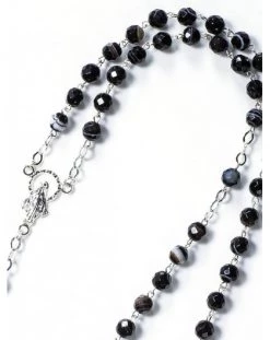 Black Agate Natural Stone Sterling Silver Necklace -vaticangift online store unnamed file 1280