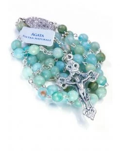 Green Water Agate Rosary