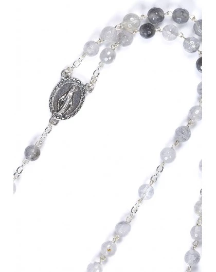 Faceted Translucent Variegate Agate Rosary 3 Faceted Translucent Variegate Agate Rosary - Image 3