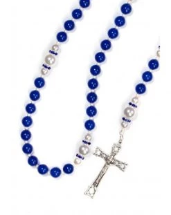 Deep Blue Jade, Pearls, Sterling Silver Precious Crucifix And Center -vaticangift online store unnamed file 138