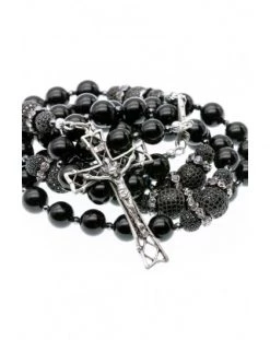 Black Trinity Zircons Rosary