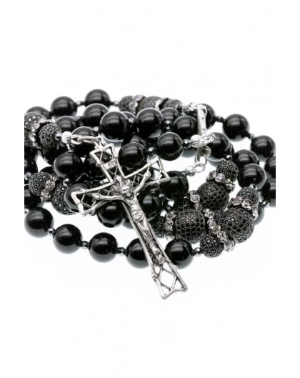 Black Trinity Zircons Rosary 1 Black Trinity Zircons Rosary