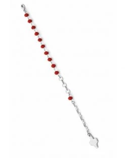 Crystal Bracelet With Design Crucifix - Red