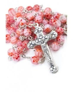Murrina Pink Rosary Small