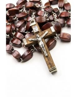 Dark Wood Faceted Rosary