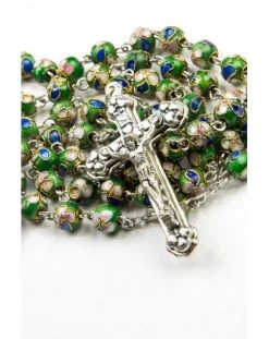 Green Cloisonne Small Rosary