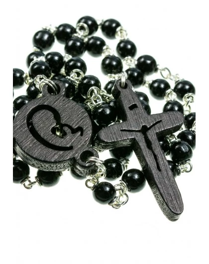 The Shape - Wooden Rosary - Black 1 The Shape - Wooden Rosary - Black