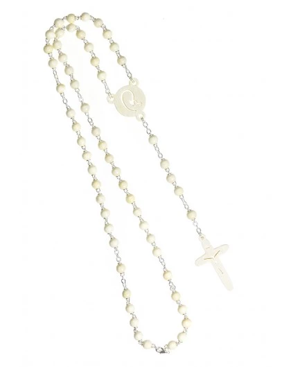 The Shape - Wooden Rosary - White 2 The Shape - Wooden Rosary - White - Image 2