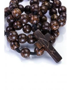 Coconut Dark Wood Rosary