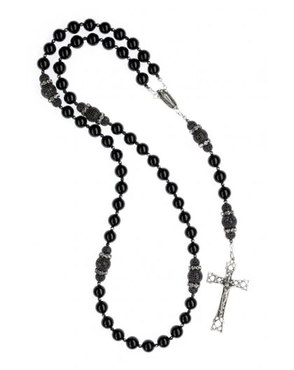 Black Trinity Zircons Rosary 2 Black Trinity Zircons Rosary - Image 2