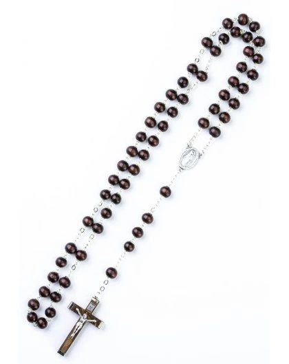 Dark Wood Beads Rosary 3 Dark Wood Beads Rosary - Image 3