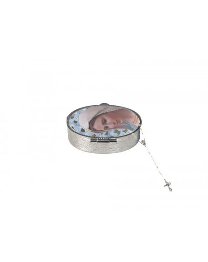 Oval Virgin Mary Rosary Box With Rosary 1 Oval Virgin Mary Rosary Box With Rosary