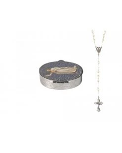 Oval Reisen Jesus Rosary Box With Rosary