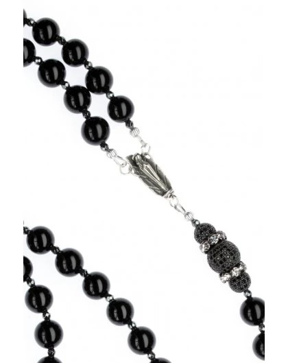Black Trinity Zircons Rosary 3 Black Trinity Zircons Rosary - Image 3