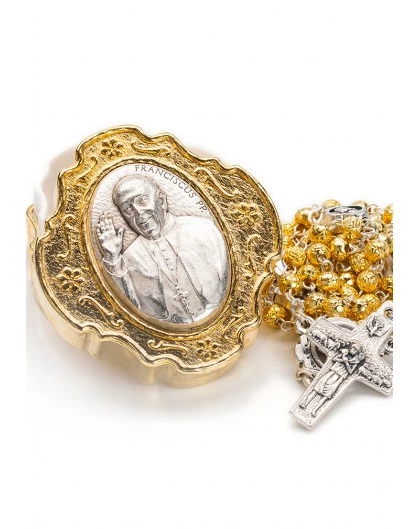 Pope Francis Rosary With Rosary Box - Gold -vaticangift online store unnamed file 1757