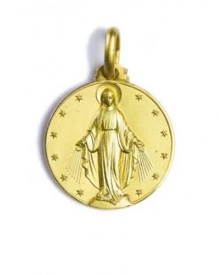 Our Lady Of Lourdes Gold Plated Medal