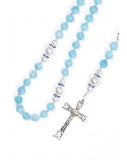 Aquamarine, Pearls, Sterling Silver 925 Precious Crucifix And Center -vaticangift online store unnamed file 21