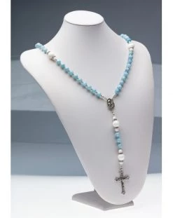 Aquamarine And White Shell Rosary 11 Aquamarine And White Shell Rosary -vaticangift online store unnamed file 222