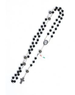 Black Onyx And Zircons Sterling Silver Rosary -vaticangift online store unnamed file 246