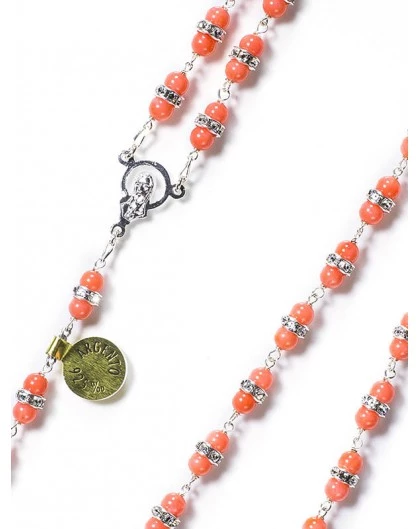 Coral Strass Rosary 3 Coral Strass Rosary - Image 3