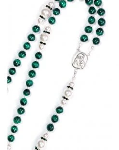 Malachite, Pearls, Sterling Silver 925 Precious Crucifix And Center -vaticangift online store unnamed file 32