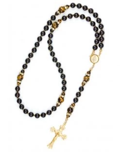 Ebony Wood, Tiger Eye Beads, Strass Rings, Sterling Silver Gold Plated -vaticangift online store unnamed file 323