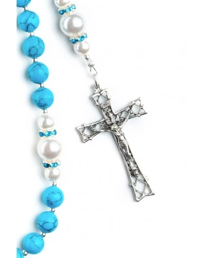 Turquoise, Pearls, Sterling Silver 925 - Big 3 Turquoise, Pearls, Sterling Silver 925 - Big - Image 3