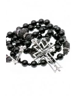 Black Trinity Zircons Rosary