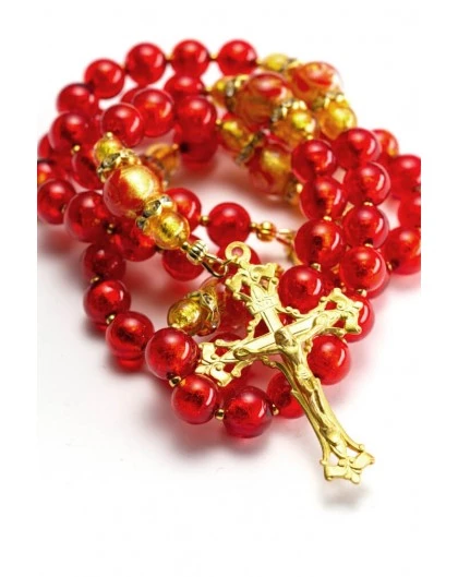 Silver Red Royal Gold Rosary 1 Silver Red Royal Gold Rosary