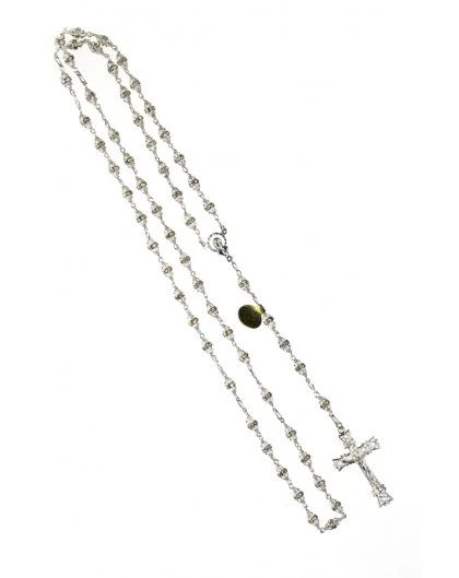 All Clear Crystal With Strass Beads Silver Rosary 3 All Clear Crystal With Strass Beads Silver Rosary - Image 3