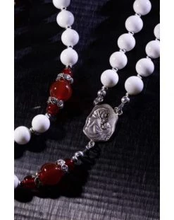 White Shell And Red Corniola Rosary -vaticangift online store unnamed file 494