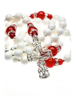 White Shell And Red Corniola Rosary -vaticangift online store unnamed file 496
