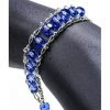 Double Chain Swarowski Blue Crystal Rosary Bracelet