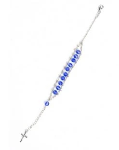 Double Chain Swarowski Blue Crystal Rosary Bracelet -vaticangift online store unnamed file 514