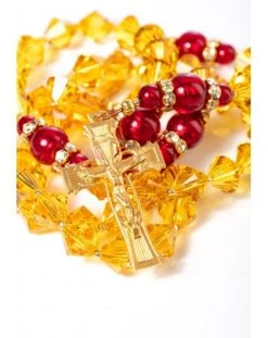 Sunflower Crystals And Murano Glass Rosary