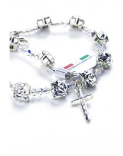 Clear Crystal On Silver Mount Bracelet