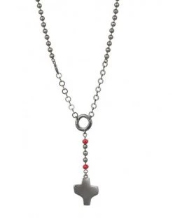 Dark Metal Rosary Necklace - Red Paters -vaticangift online store unnamed file 569