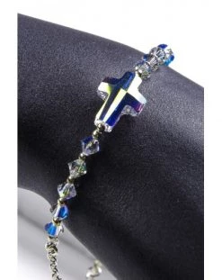 Crystal Clear Crucifix Bracelet -vaticangift online store unnamed file 581