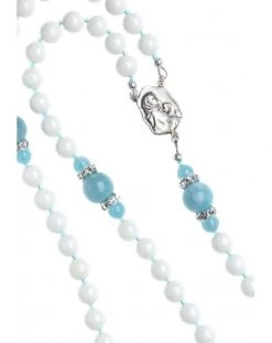 White Shell Aquamarine Rosary 7 White Shell Aquamarine Rosary -vaticangift online store unnamed file 603