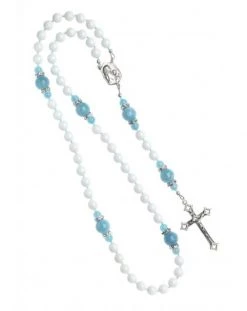 White Shell Aquamarine Rosary 8 White Shell Aquamarine Rosary -vaticangift online store unnamed file 604