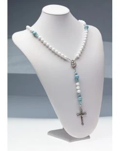 White Shell Aquamarine Rosary 9 White Shell Aquamarine Rosary -vaticangift online store unnamed file 606