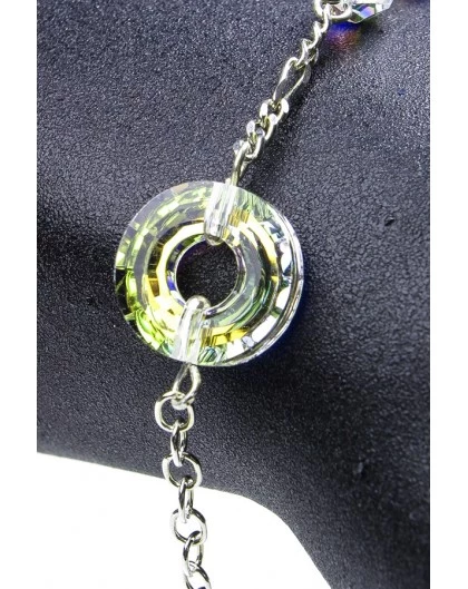 Crystal Circle Rosary Bracelet Clear 5 Crystal Circle Rosary Bracelet Clear - Image 5