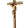 Handcarved Wooden Crucifix Blue Big