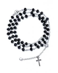 Clear Crystal Rosary Long Bracelet