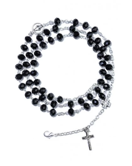 Clear Crystal Rosary Long Bracelet 1 Clear Crystal Rosary Long Bracelet